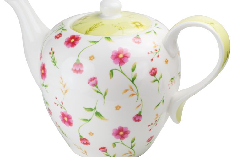 Porseleinen theepot 'Flora' 1,5L